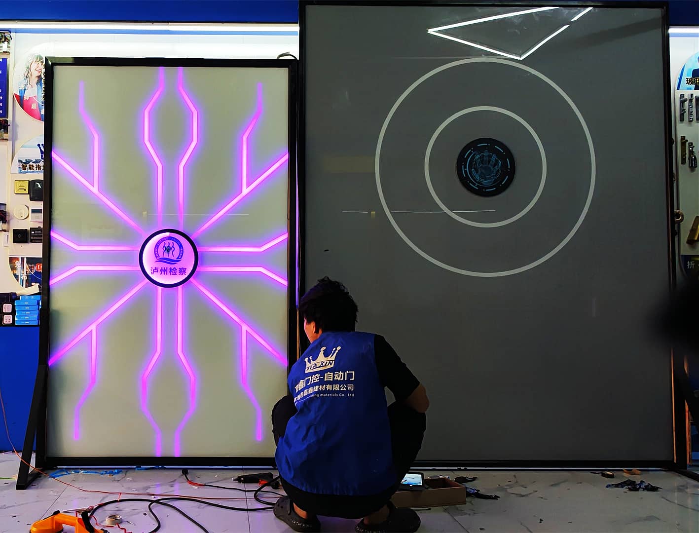 手掌灯光感应门设计方案